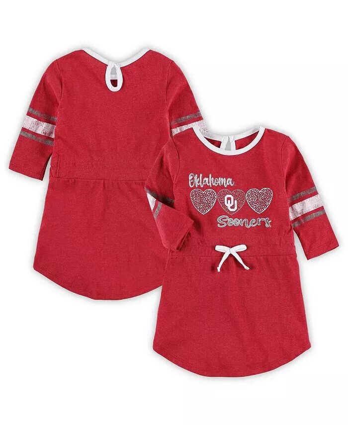 Платье в полоску с рукавами-крылышками Oklahoma Sooners, меланжевое, малиновое, для девочек-малышей Colosseum
Платье в полоску с рукавами-крылышками Oklahoma Sooners, меланжевое, малиновое, для девочек-малышей Colosseum