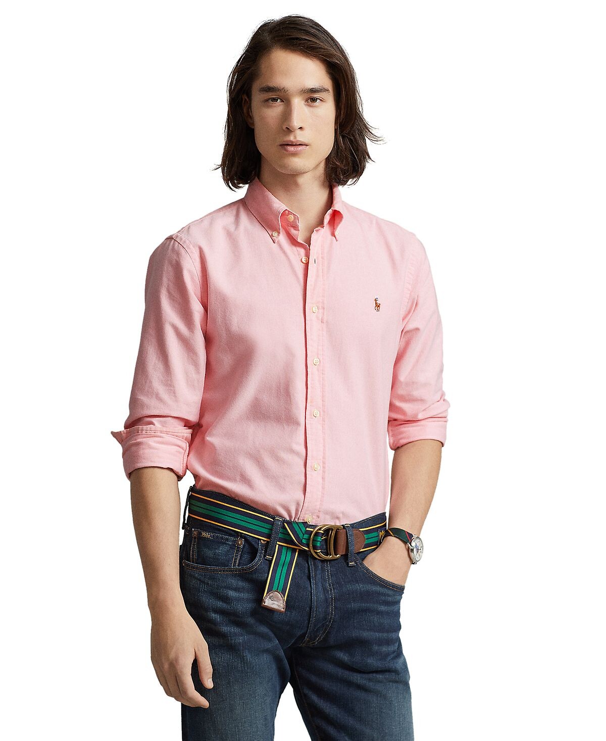 Мужская оксфордская рубашка классического кроя с длинным рукавом Polo Ralph Lauren
Мужская оксфордская рубашка классического кроя с длинным рукавом Polo Ralph Lauren