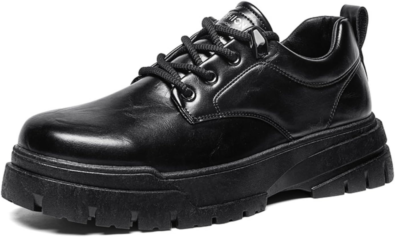 Мужская кожаная шнуровка на высоких каблуках, плоские лоферы с круглым носком, толстая HEE заклепная подошва, мягкая подошва, поднятая подошва, повседневная обувь классическая рабочая/офисная/бизнес-обувь из официальной кожи Houdbdol, черный
Мужская кожаная шнуровка на высоких каблуках, плоские лоферы с круглым носком, толстая HEE заклепная подошва, мягкая подошва, поднятая подошва, повседневная обувь классическая рабочая/офисная/бизнес-обувь из официальной кожи Houdbdol, черный