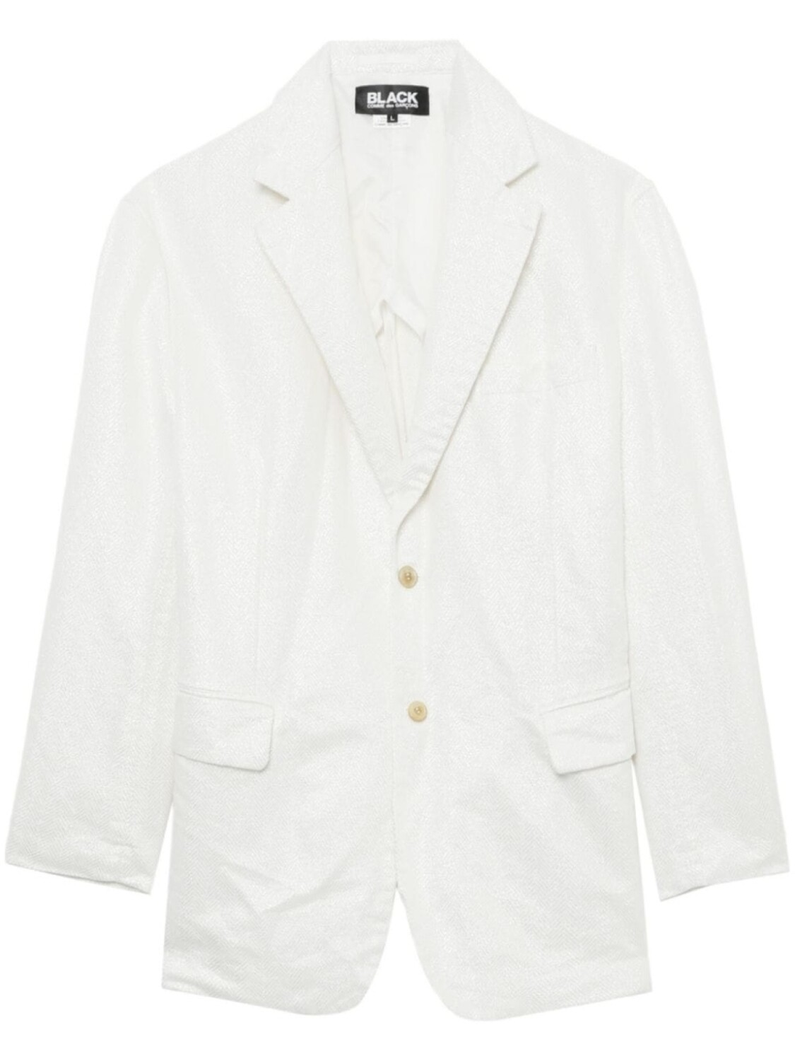 Black Comme Des Garçons однобортный пиджак асимметричного кроя, белый
Black Comme Des Garçons однобортный пиджак асимметричного кроя, белый