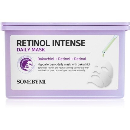 Some By Mi Retinol Intense Daily Mask — Большая упаковка из 30 листов
Some By Mi Retinol Intense Daily Mask — Большая упаковка из 30 листов