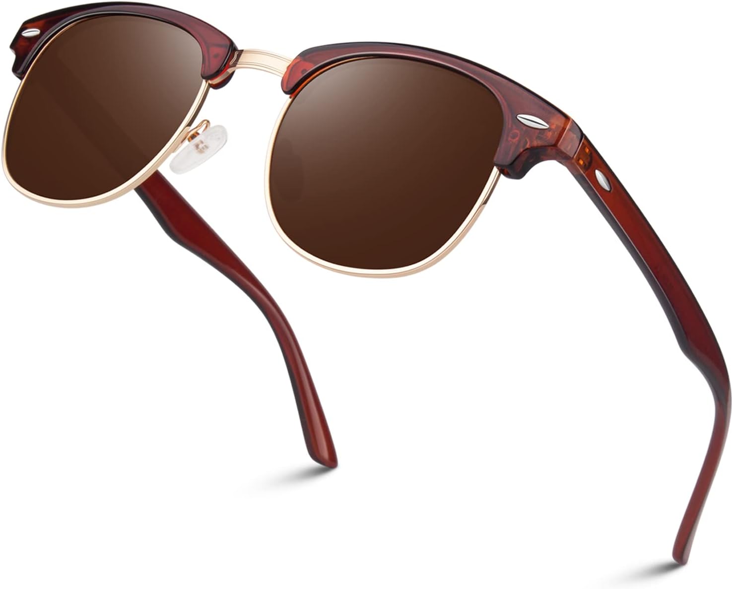 Поляризованные солнцезащитные очки LINVO в полуободковой оправе для мужчин и женщин, классические ретро-очки в полуободковой оправе для вождения с защитой от УФ-излучения, A Brown Brown
Поляризованные солнцезащитные очки LINVO в полуободковой оправе для мужчин и женщин, классические ретро-очки в полуободковой оправе для вождения с защитой от УФ-излучения, A Brown Brown