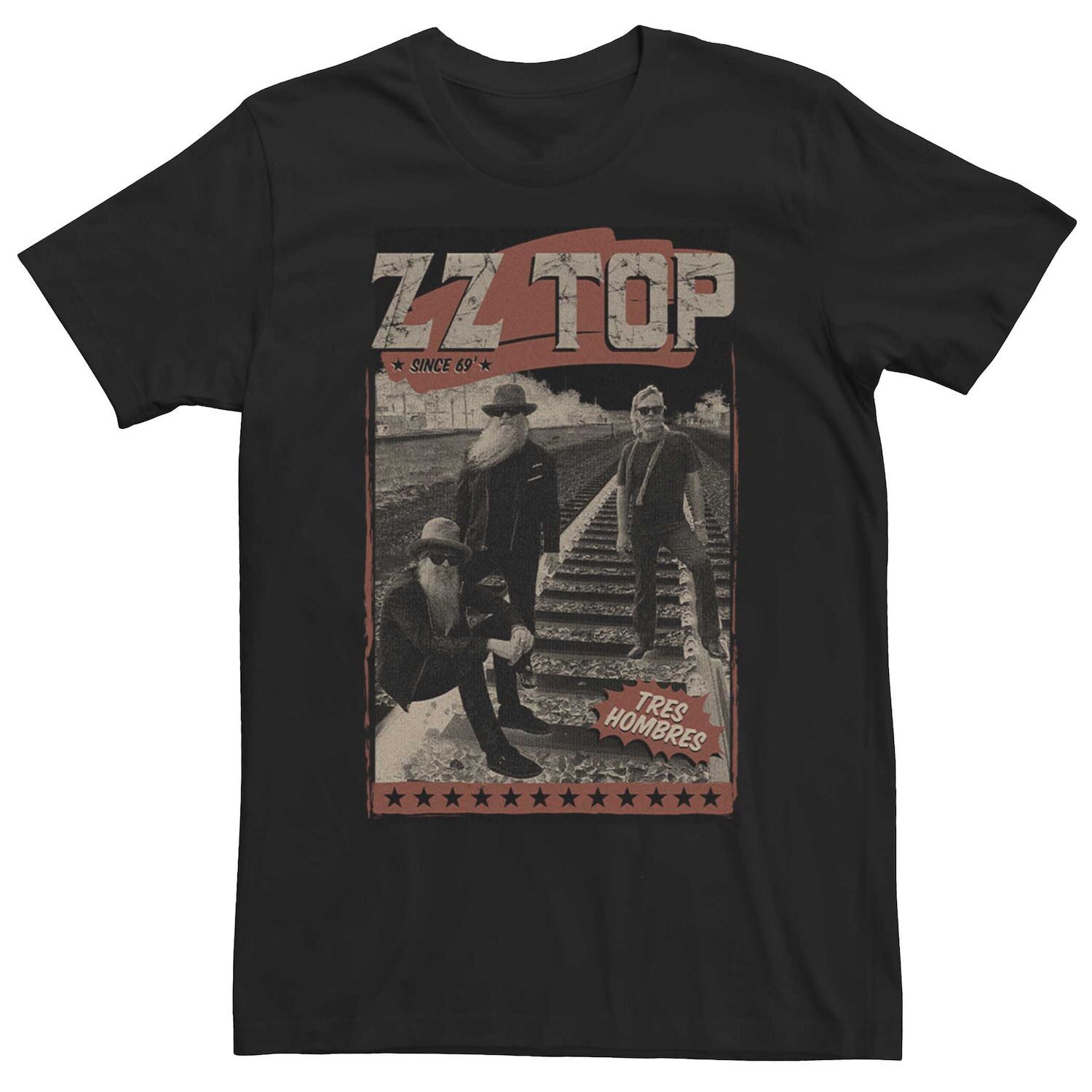Мужская футболка с обложкой альбома ZZ Top Tres Hombres и плакатом Licensed Character
Мужская футболка с обложкой альбома ZZ Top Tres Hombres и плакатом Licensed Character