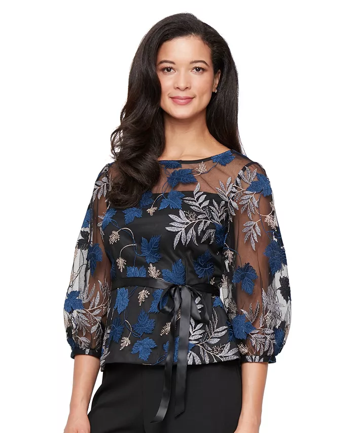 Женская вышитая блузка с рукавами 3/4 Alex Evenings
Женская вышитая блузка с рукавами 3/4 Alex Evenings