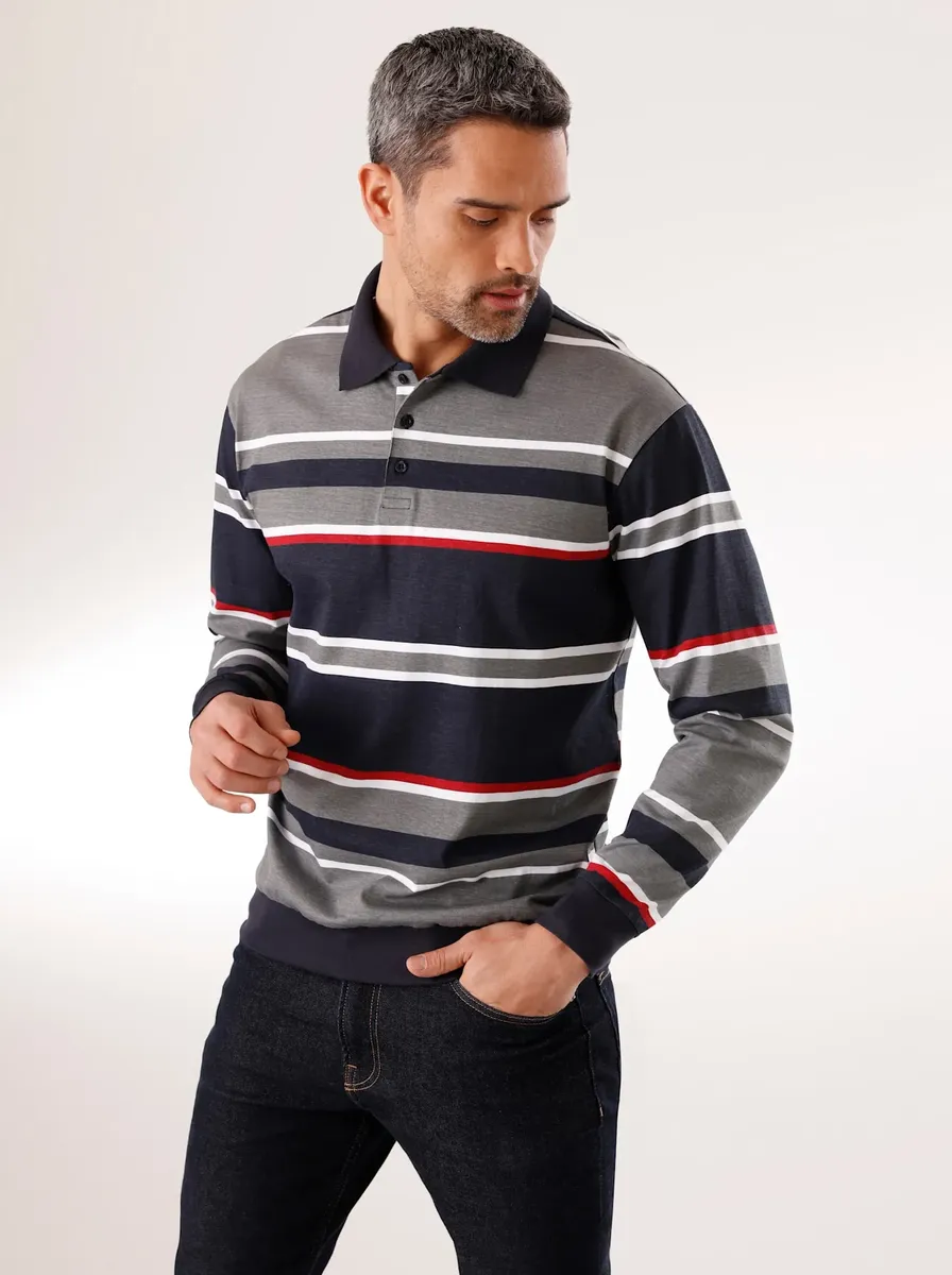 Классическая рубашка-поло с длинными рукавами "Poloshirt" Classic, цвет Marine-Geringelt
Классическая рубашка-поло с длинными рукавами "Poloshirt" Classic, цвет Marine-Geringelt