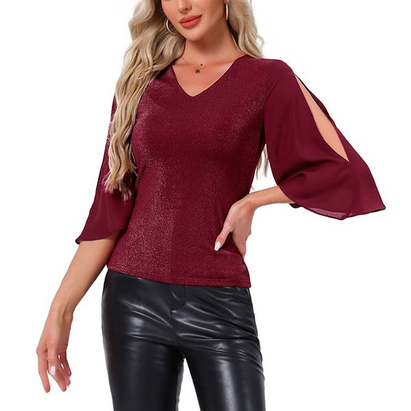 Блузка с V-образным вырезом и разрезами на рукавах для вечеринки Inspire Chic
Блузка с V-образным вырезом и разрезами на рукавах для вечеринки Inspire Chic