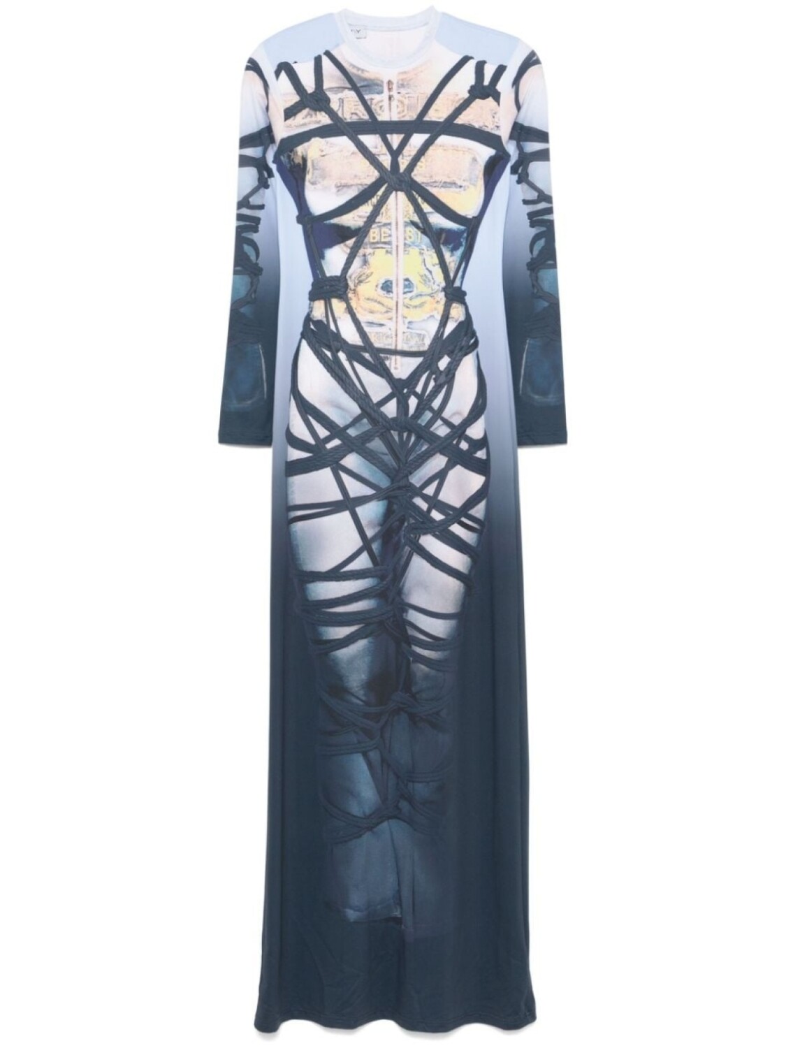 Платье макси Y/Project с принтом trompe l'oeil, синий
Платье макси Y/Project с принтом trompe l'oeil, синий