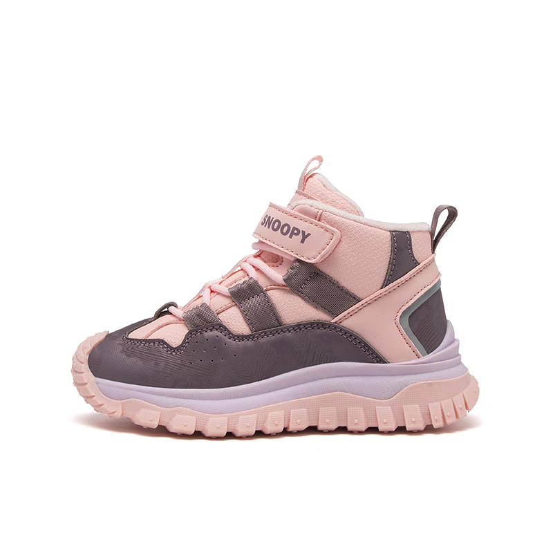 SNOOPY Теплые детские кроссовки с высоким берцем, противоскользящие и противоударные, бледно-розовые/темно-розовые
SNOOPY Теплые детские кроссовки с высоким берцем, противоскользящие и противоударные, бледно-розовые/темно-розовые