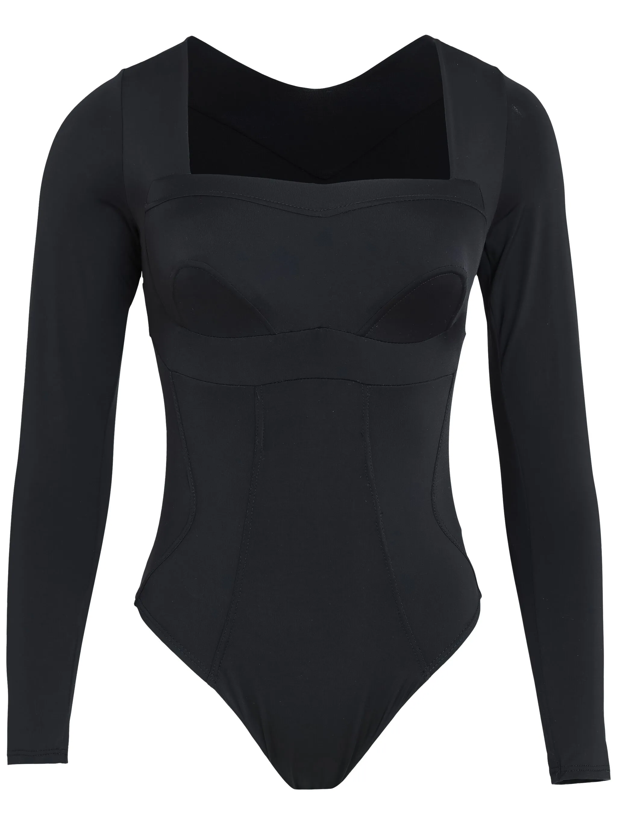 Топ с квадратным вырезом и длинными рукавами Amir Slama, черный
Топ с квадратным вырезом и длинными рукавами Amir Slama, черный