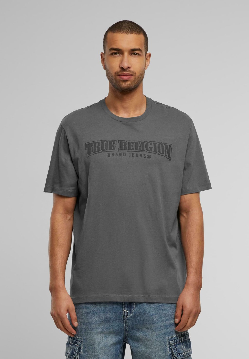 Футболка с принтом True Religion, серый 
Футболка с принтом True Religion, серый