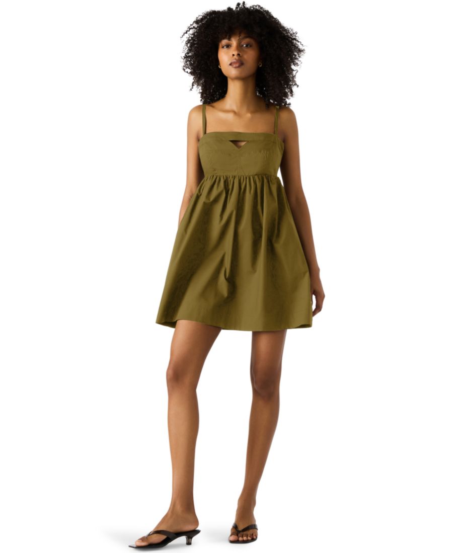 Женское мини-платье без рукавов Meadow из хлопка, приталенного силуэта с расклешенной юбкой Steve Madden, Deep Olive
Женское мини-платье без рукавов Meadow из хлопка, приталенного силуэта с расклешенной юбкой Steve Madden, Deep Olive