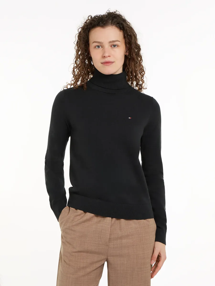 Вязаный свитер Tommy Hilfiger "CO JERSEY STITCH ROLL-NK SWT" с водолазкой, черный
Вязаный свитер Tommy Hilfiger "CO JERSEY STITCH ROLL-NK SWT" с водолазкой, черный