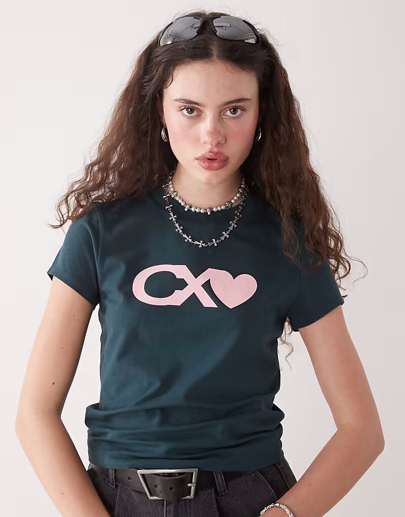 Футболка COLLUSION с короткими рукавами и логотипом CX черного цвета 
Футболка COLLUSION с короткими рукавами и логотипом CX черного цвета