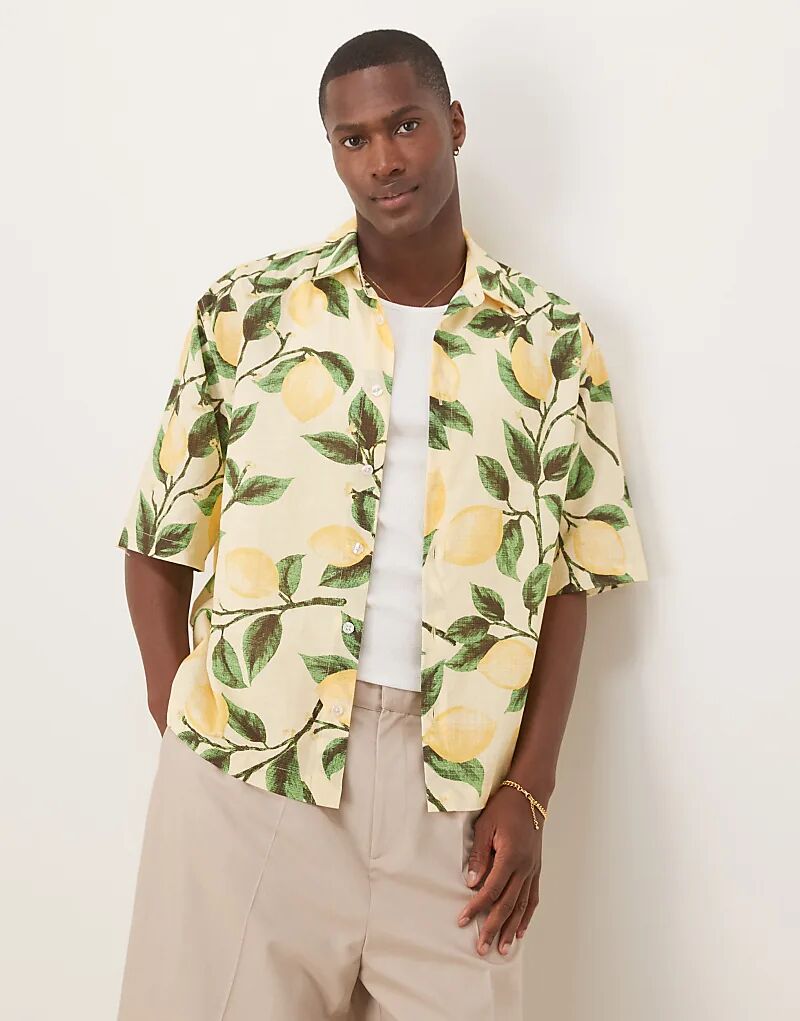 Рубашка свободного кроя ASOS DESIGN желтого цвета с лимонным принтом
Рубашка свободного кроя ASOS DESIGN желтого цвета с лимонным принтом