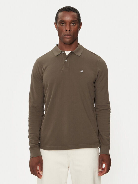 Рубашка поло стандартного кроя United Colors Of Benetton, коричневый
Рубашка поло стандартного кроя United Colors Of Benetton, коричневый