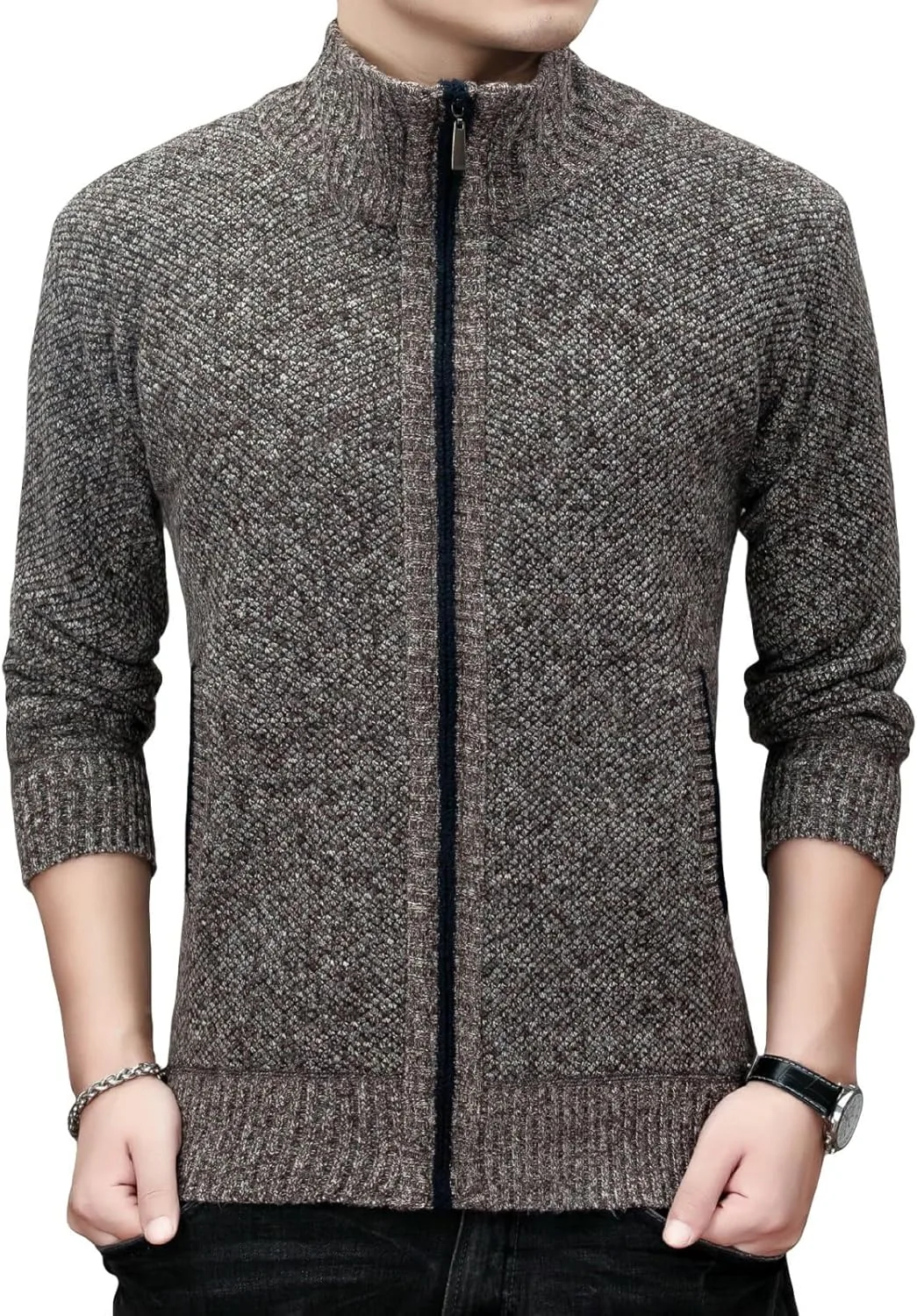 Мужской однотонный кардиган с воротником стойкой на молнии, утепленный флисом и с боковыми карманами MQMYJSP
Мужской однотонный кардиган с воротником стойкой на молнии, утепленный флисом и с боковыми карманами MQMYJSP