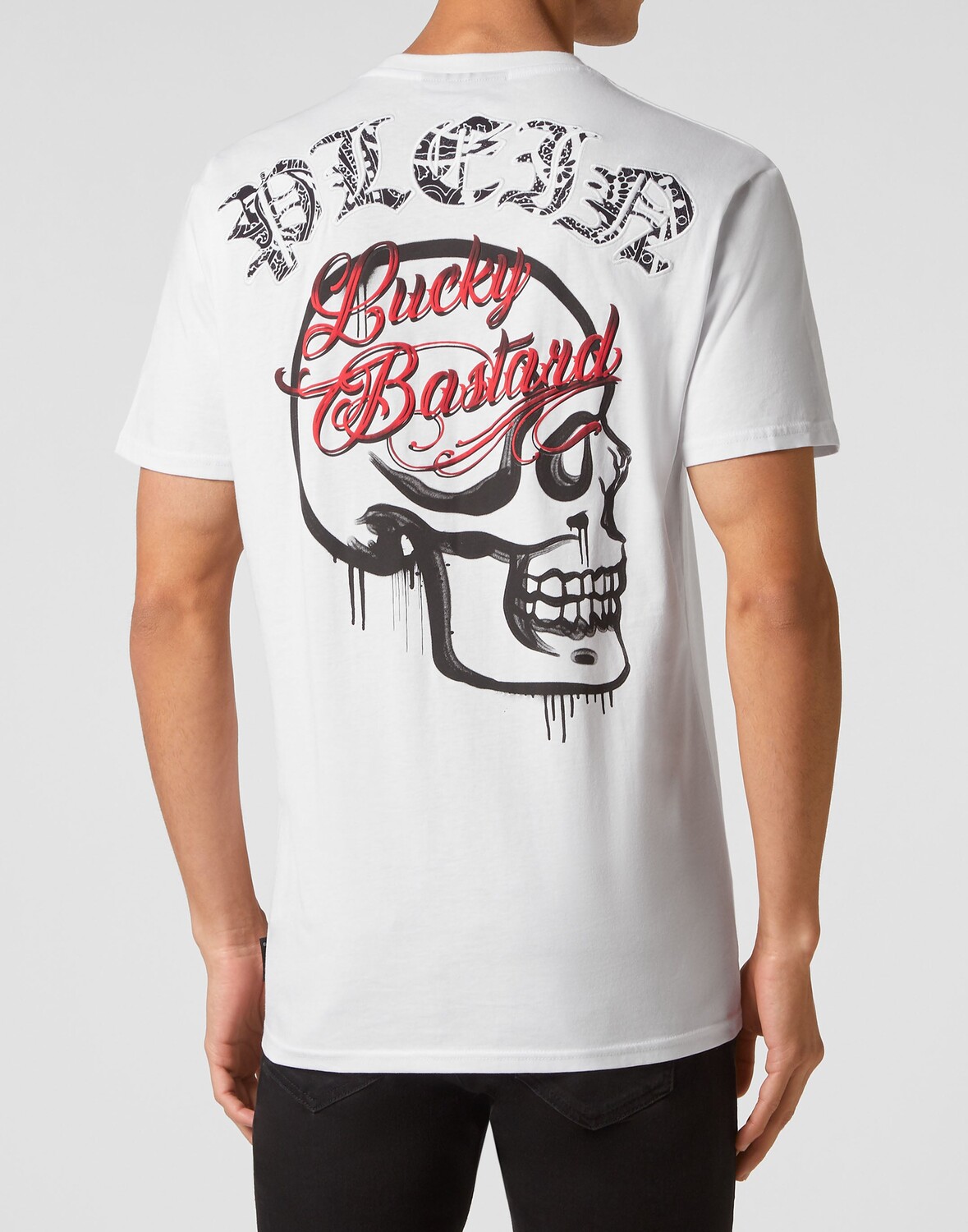 Футболка Круглый Вырез SS Пейсли Готический Plein Philipp Plein, белый 
Футболка Круглый Вырез SS Пейсли Готический Plein Philipp Plein, белый