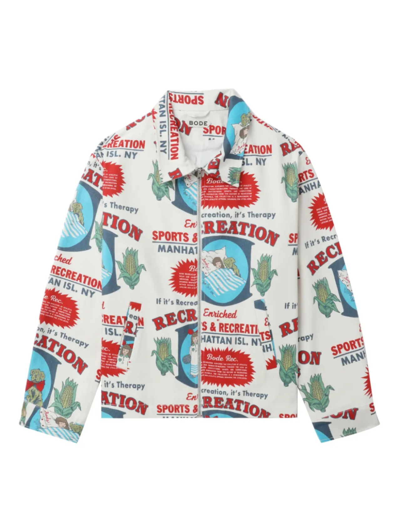 Куртка-рубашка с принтом BODE, белый 
Куртка-рубашка с принтом BODE, белый