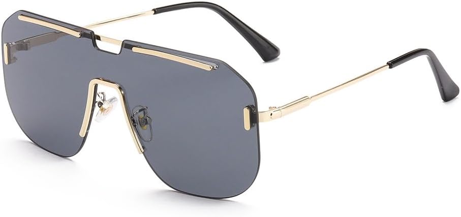 Женские безрамочные интегрированные солнцезащитные очки, мужские очки в крупной оправе с металлическим покрытием, модные мужские солнцезащитные очки с зеркальными линзами HVTVTLA, Black
Женские безрамочные интегрированные солнцезащитные очки, мужские очки в крупной оправе с металлическим покрытием, модные мужские солнцезащитные очки с зеркальными линзами HVTVTLA, Black