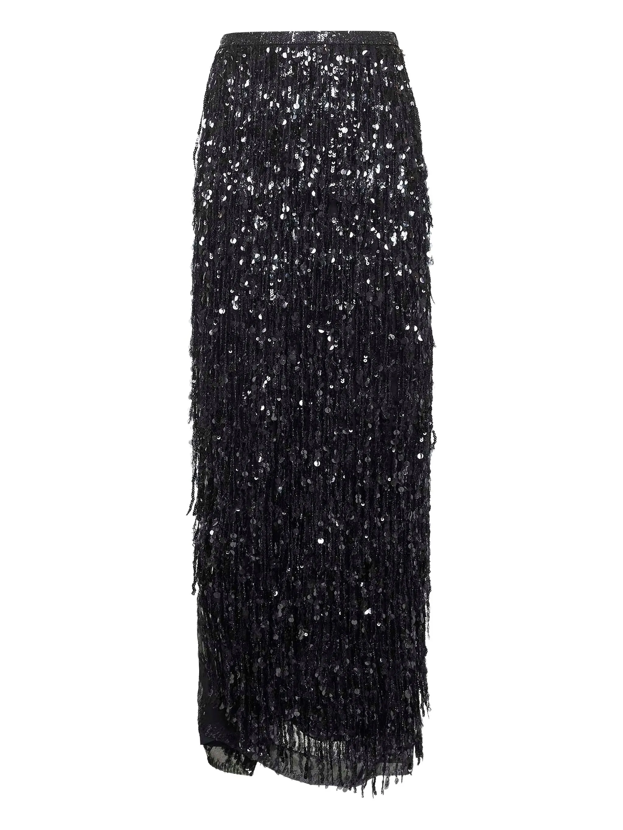 Юбка макси с пайетками и бахромой Brunello Cucinelli, черный
Юбка макси с пайетками и бахромой Brunello Cucinelli, черный