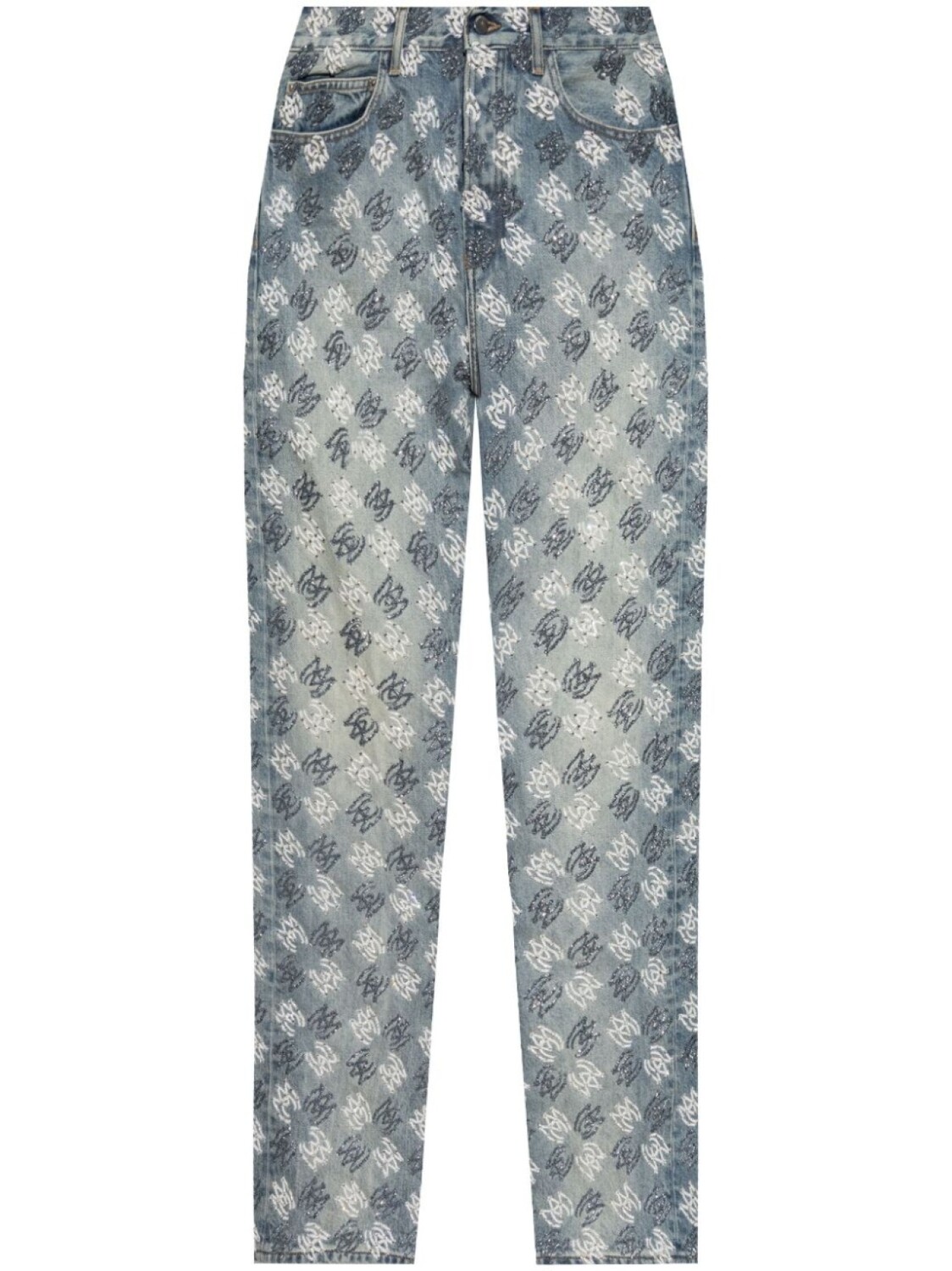 MA-джинсы с бисером AMIRI, синий 
MA-джинсы с бисером AMIRI, синий