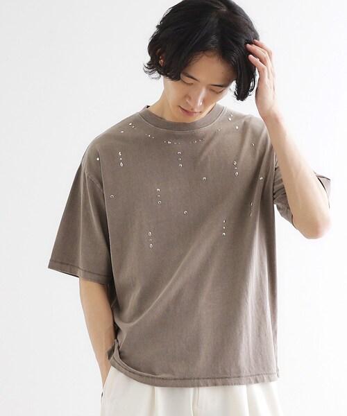 Футболка винтажная с заклепками Tk.TAKEO KIKUCHI, коричневый
Футболка винтажная с заклепками Tk.TAKEO KIKUCHI, коричневый