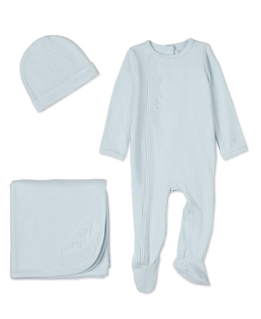 Детский комбинезон из 3 предметов "Mon Etoile" из хлопка с ажурной отделкой MeMoi, Blue
Детский комбинезон из 3 предметов "Mon Etoile" из хлопка с ажурной отделкой MeMoi, Blue