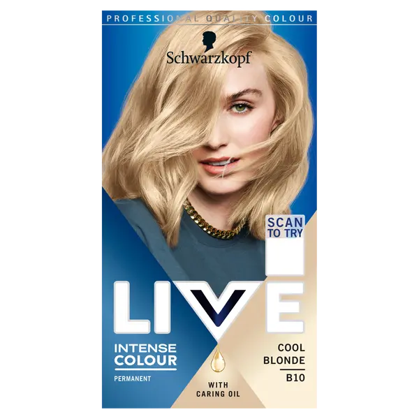 Краска для волос b10 холодный блонд, 1 упаковка. Live Intense colour, цвет b10 cool blonde 
Краска для волос b10 холодный блонд, 1 упаковка. Live Intense colour, цвет b10 cool blonde