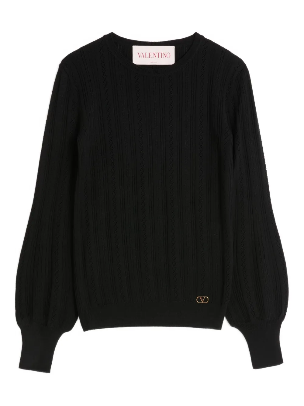 Джемпер фактурной вязки с логотипом VALENTINO GARAVANI, черный
Джемпер фактурной вязки с логотипом VALENTINO GARAVANI, черный