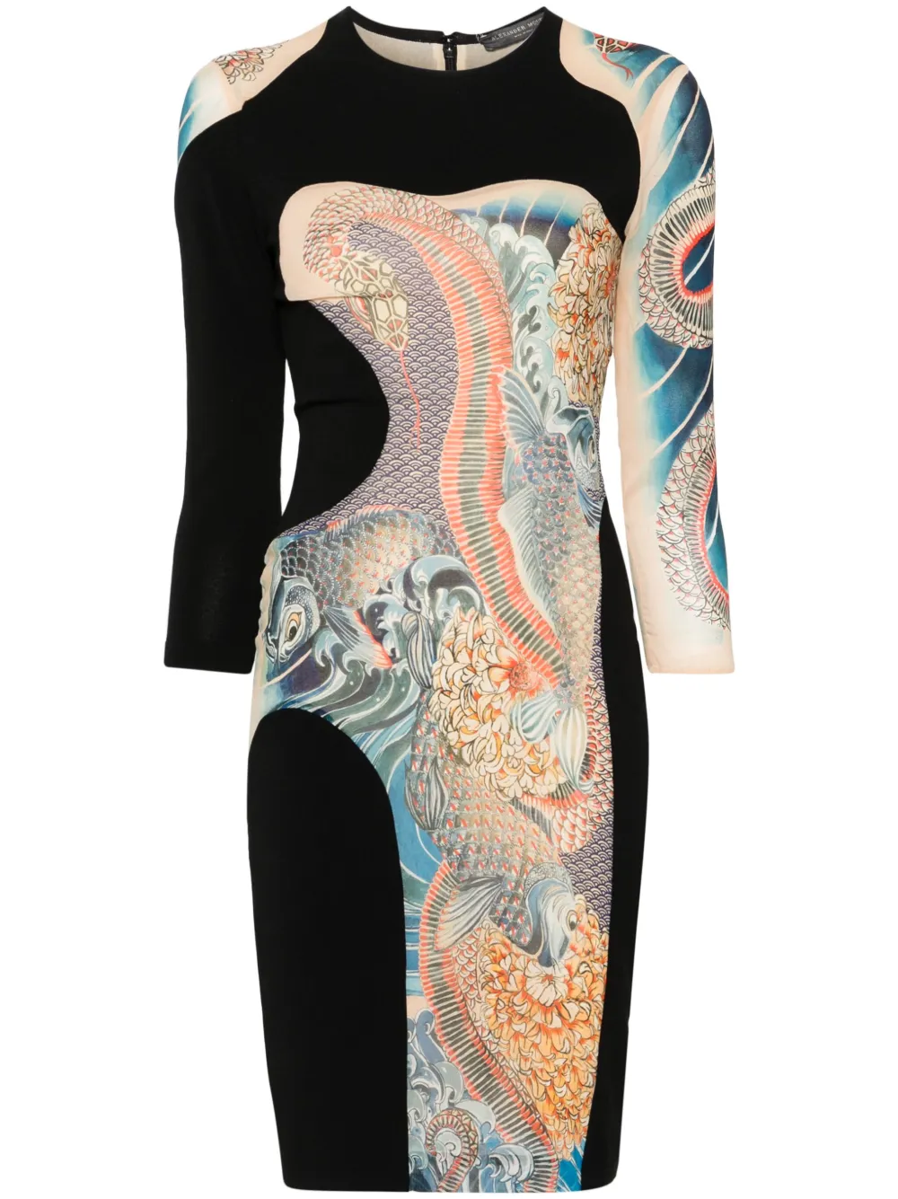 Платье мини с принтом Alexander McQueen, черный
Платье мини с принтом Alexander McQueen, черный