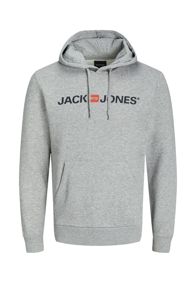 Толстовка с капюшоном / толстовка с капюшоном Jack & Jones, серый 
Толстовка с капюшоном / толстовка с капюшоном Jack & Jones, серый