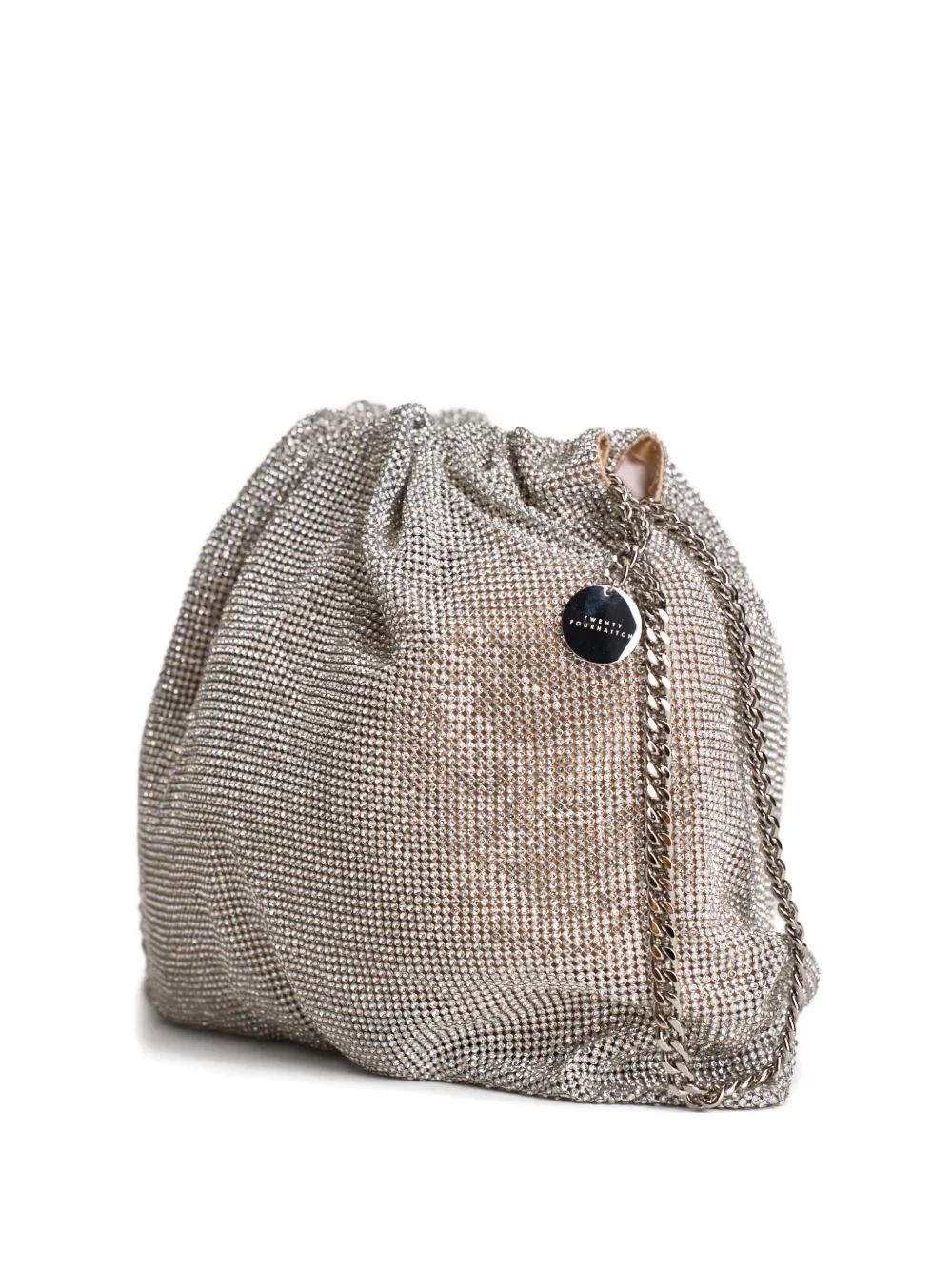 Сумка-ведро с цепочкой и стразами Twenty Fourhaitch, серебряный
Сумка-ведро с цепочкой и стразами Twenty Fourhaitch, серебряный