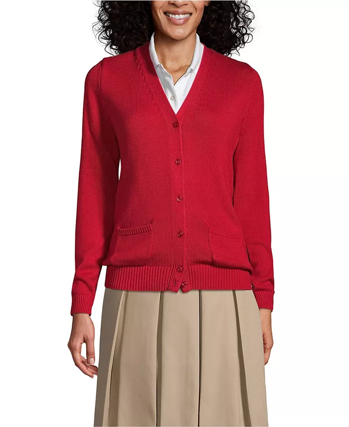 Женский кардиган на пуговицах из хлопка и модала Lands' End, красный
Женский кардиган на пуговицах из хлопка и модала Lands' End, красный