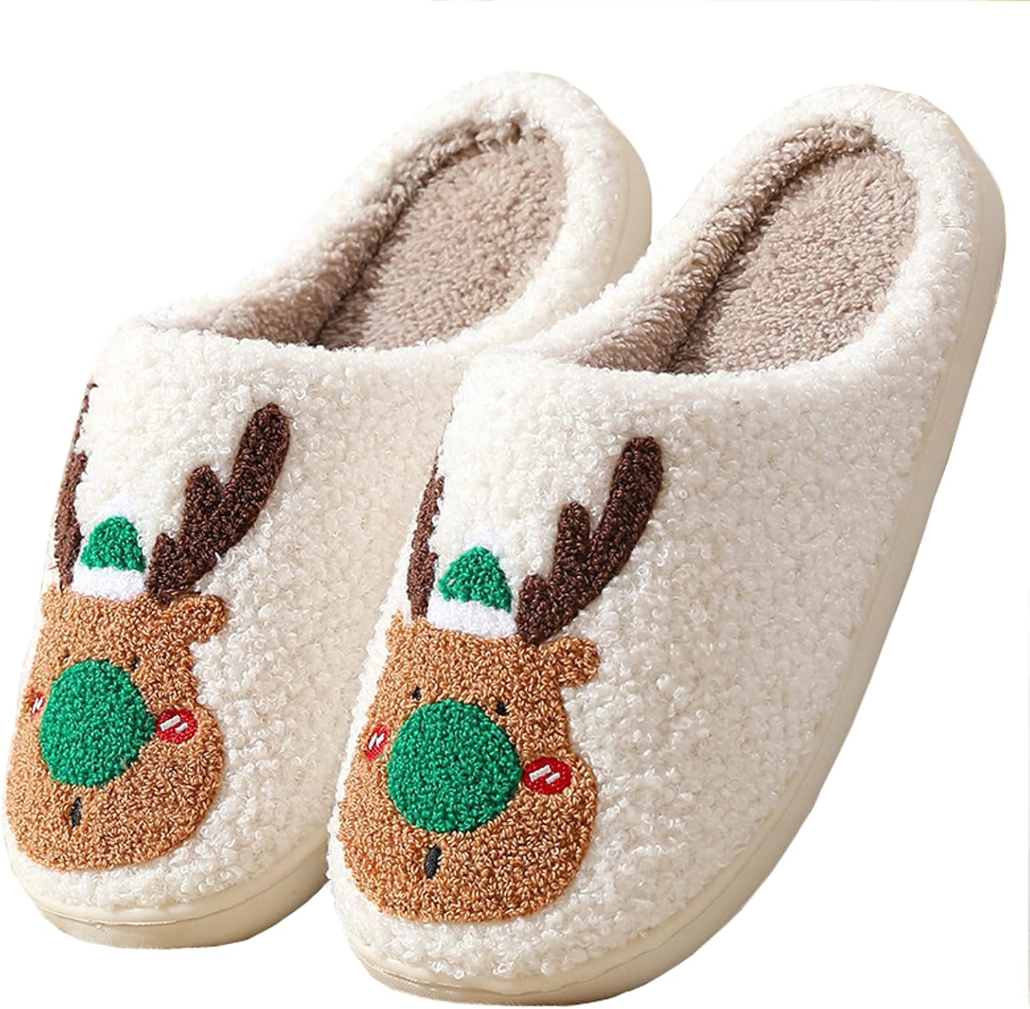 Унисекс милые тапочки с оленем, мягкие плюшевые домашние тапочки с рождественским оленем, противоскользящие повседневные праздничные тапочки для женщин, мужчин и пар Holiberty, зеленый
Унисекс милые тапочки с оленем, мягкие плюшевые домашние тапочки с рождественским оленем, противоскользящие повседневные праздничные тапочки для женщин, мужчин и пар Holiberty, зеленый