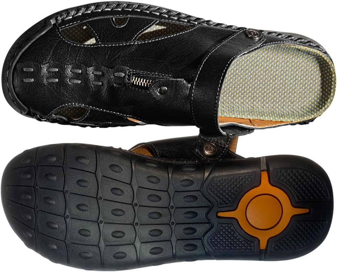 Мужские повседневные кожаные сандалии ручной работы, регулируемые, в стиле рыбака с застежкой-молнией, для летнего пляжного отдыха и прогулок Modme, черный
Мужские повседневные кожаные сандалии ручной работы, регулируемые, в стиле рыбака с застежкой-молнией, для летнего пляжного отдыха и прогулок Modme, черный