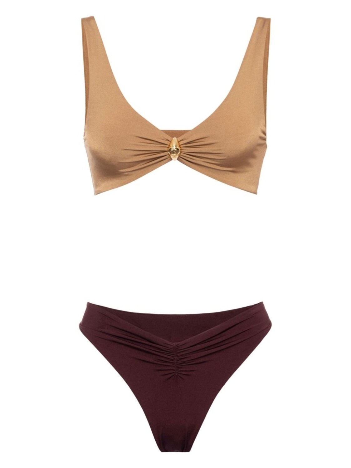 Elisabetta Franchi бикини в двух тонах, коричневый 
Elisabetta Franchi бикини в двух тонах, коричневый