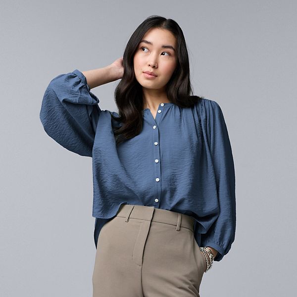 Женская рубашка с буфами и рукавами-фонариками Simply Vera Vera Wang, Cyclone Blue
Женская рубашка с буфами и рукавами-фонариками Simply Vera Vera Wang, Cyclone Blue