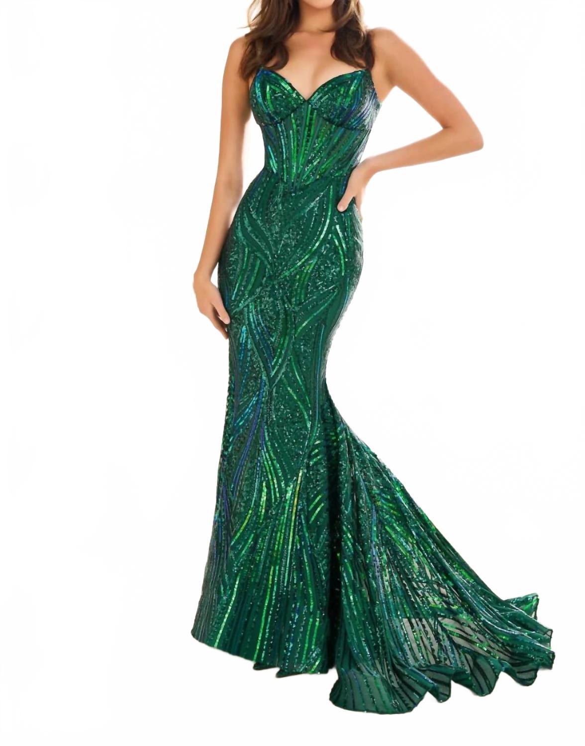 Вышитое платье-русалка из сетки и тюля с пайетками в изумрудном цвете Ellie Wilde, изумрудный
Вышитое платье-русалка из сетки и тюля с пайетками в изумрудном цвете Ellie Wilde, изумрудный