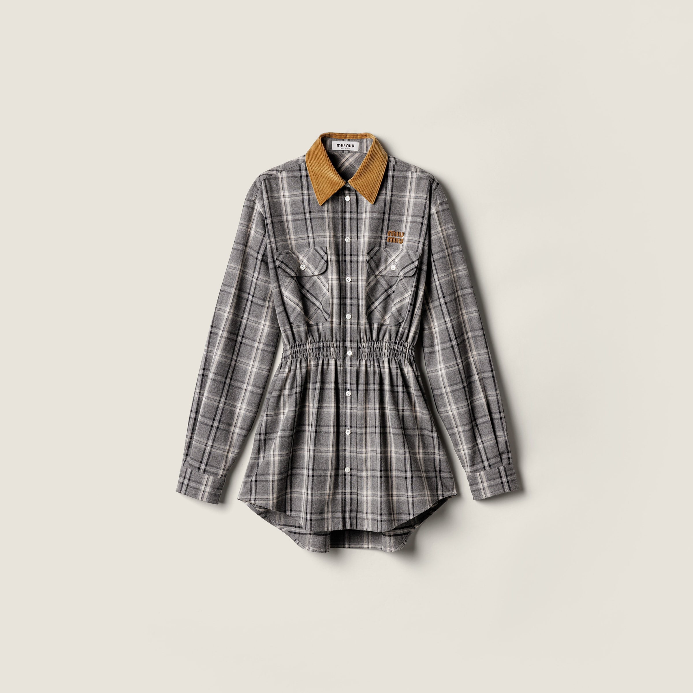 Фланелевое мини-платье MIU MIU, серый
Фланелевое мини-платье MIU MIU, серый