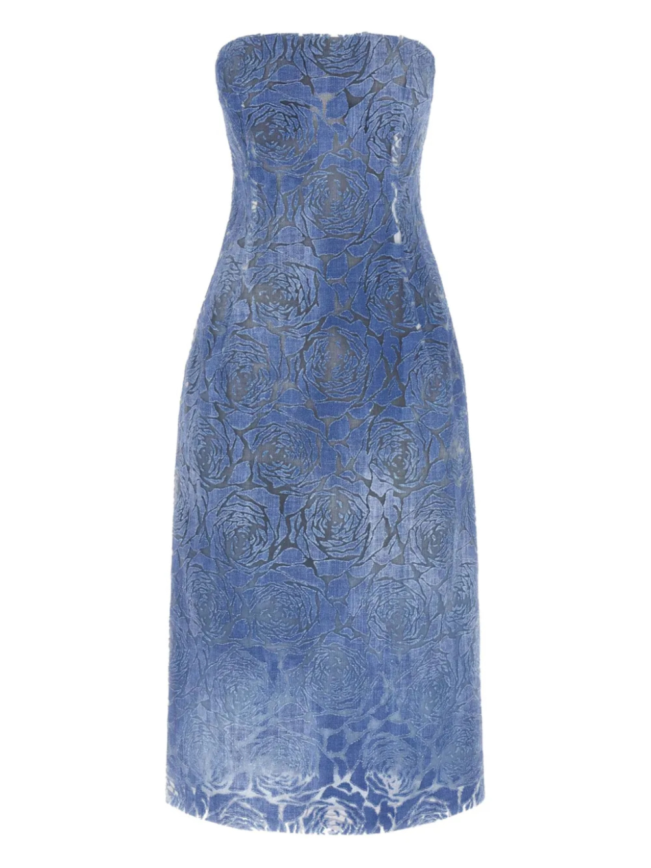 Платье без бретелек из цветочного жаккарда Ermanno Scervino, синий
Платье без бретелек из цветочного жаккарда Ermanno Scervino, синий