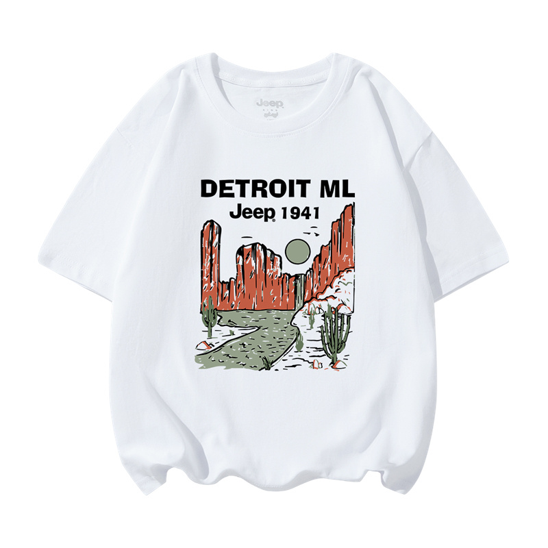 Футболка унисекс Jeep, абрикосовая 
Футболка унисекс Jeep, абрикосовая