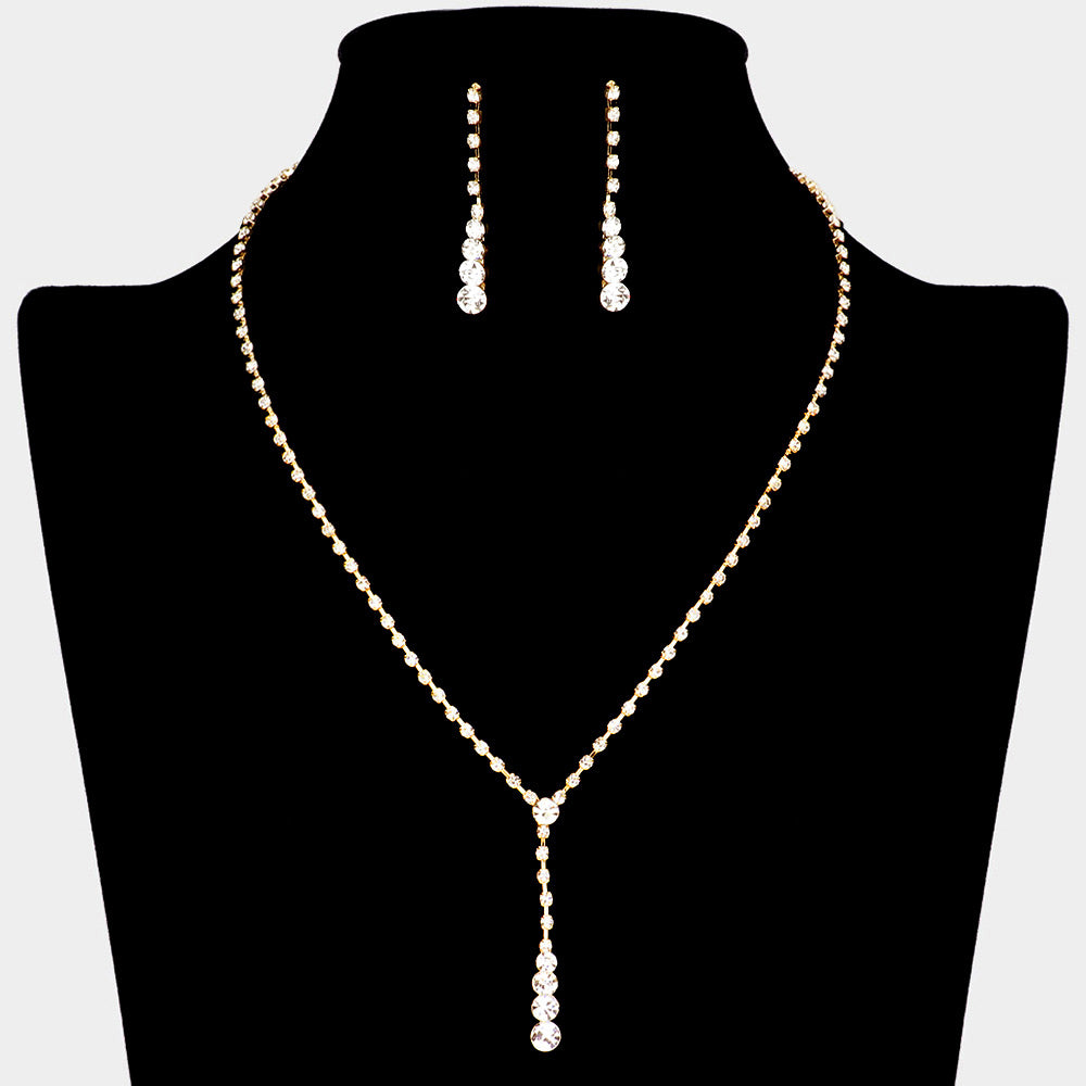 Y-образное ожерелье с круглыми камнями и стразами Fashnzfab, золотой
Y-образное ожерелье с круглыми камнями и стразами Fashnzfab, золотой