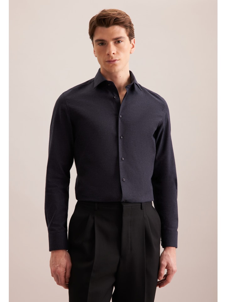 Рубашка фланелевая темно-синего цвета Seidensticker
Рубашка фланелевая темно-синего цвета Seidensticker