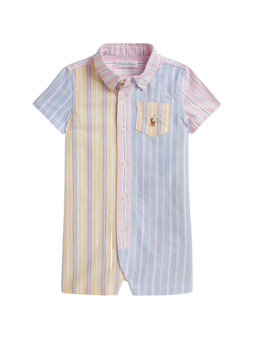 Комбинезон в полоску с вышитым логотипом Polo Ralph Lauren Kids, синий
Комбинезон в полоску с вышитым логотипом Polo Ralph Lauren Kids, синий