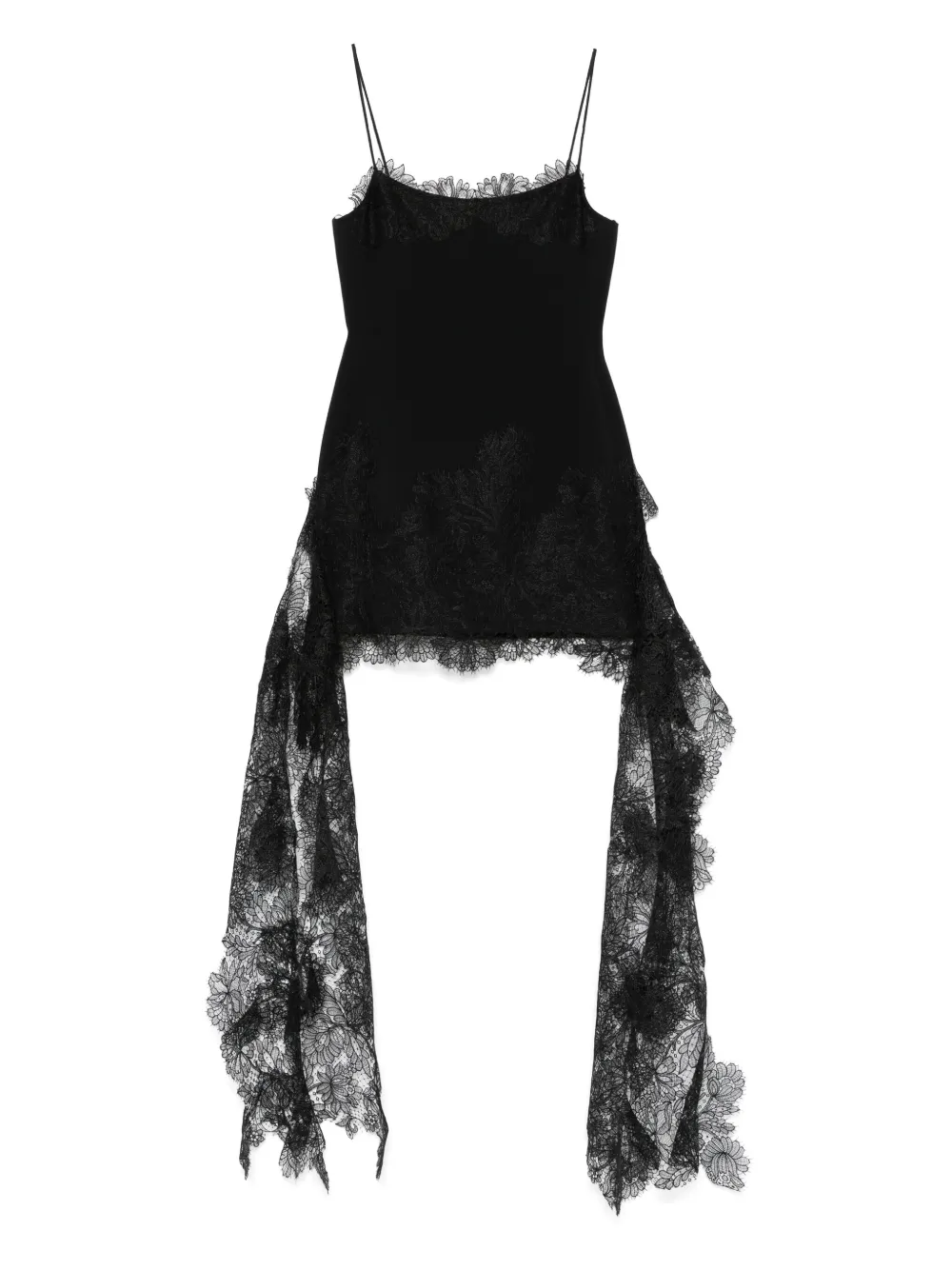 Платье мини с кружевным подолом David Koma, черный
Платье мини с кружевным подолом David Koma, черный