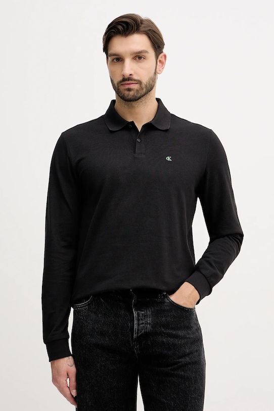 Хлопковый лонгслив Calvin Klein Jeans, черный
Хлопковый лонгслив Calvin Klein Jeans, черный