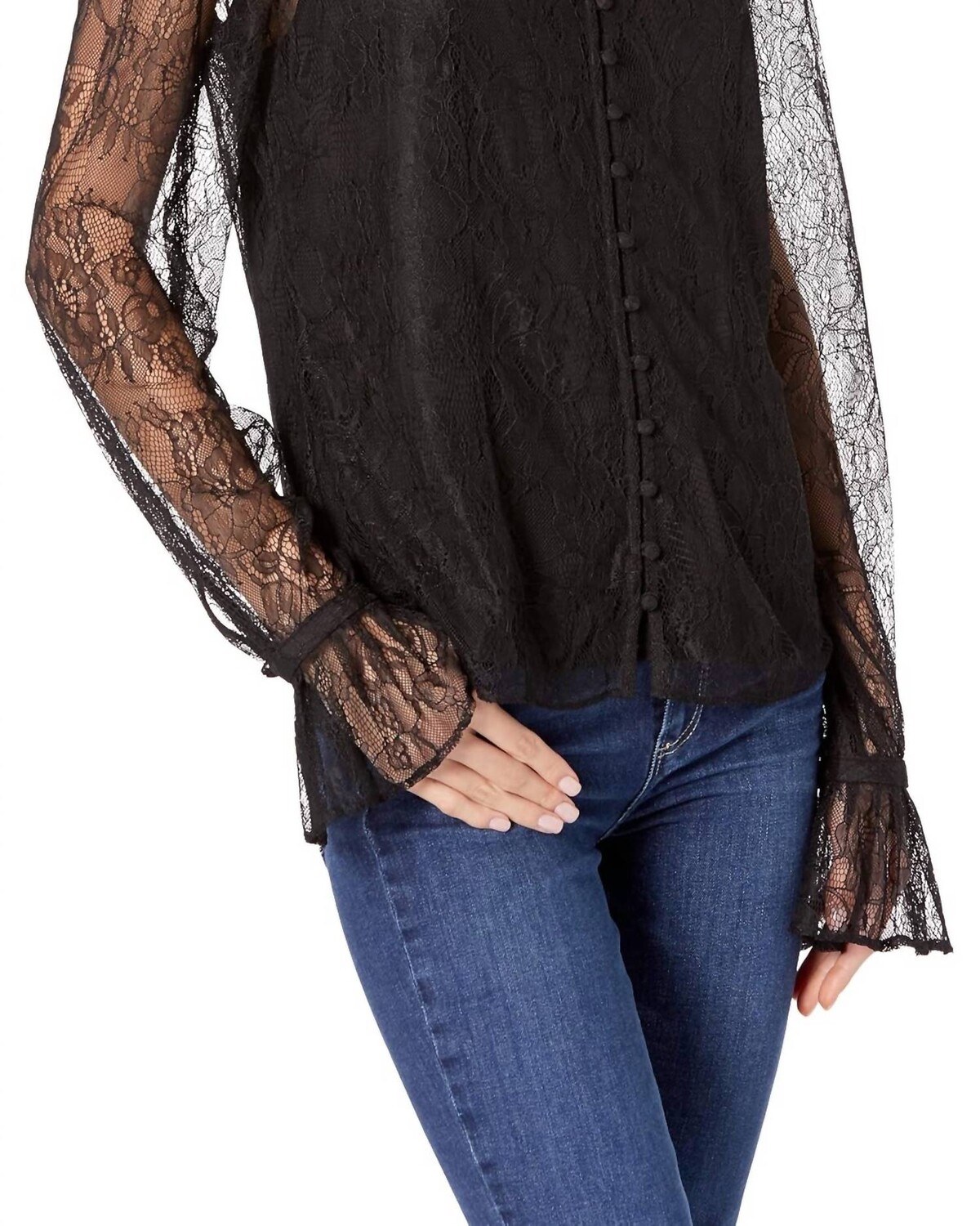 Черная кружевная блузка Saldana Paige, черный
Черная кружевная блузка Saldana Paige, черный