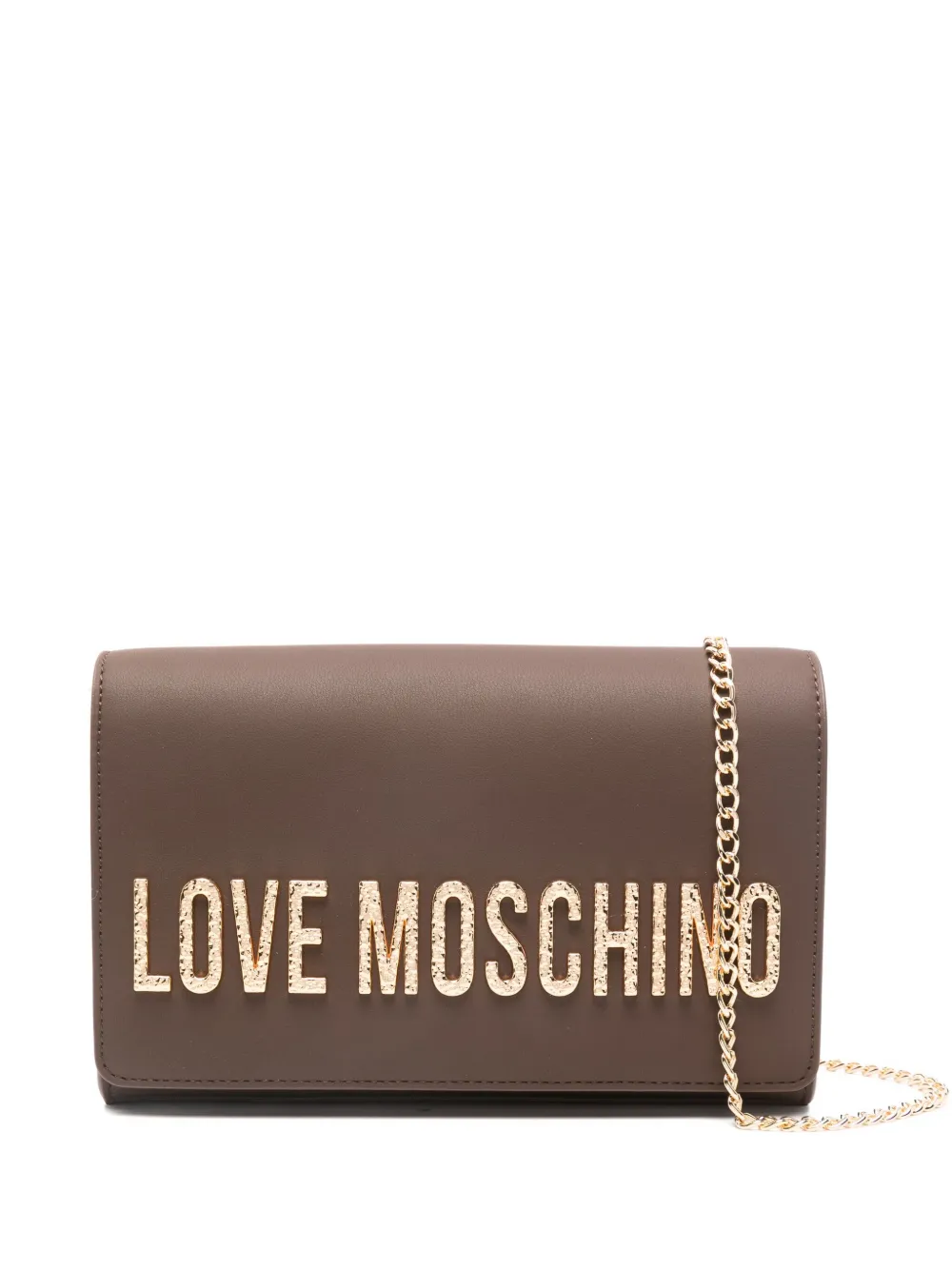 Сумка через плечо с цепочным ремнем и логотипом Love Moschino, коричневый
Сумка через плечо с цепочным ремнем и логотипом Love Moschino, коричневый
