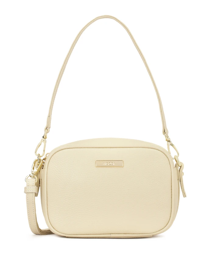 Кожаная сумка кремового цвета с двумя стильными ручками. Kazar, бежевый
Кожаная сумка кремового цвета с двумя стильными ручками. Kazar, бежевый