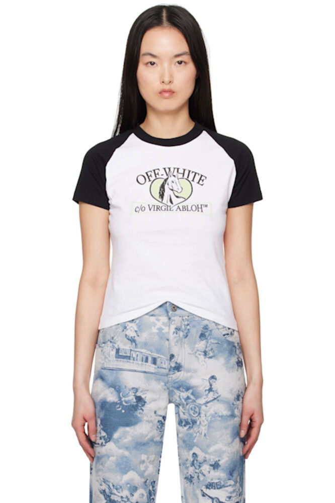 Футболка реглан с изображением белой и черной лошади Off-White
Футболка реглан с изображением белой и черной лошади Off-White